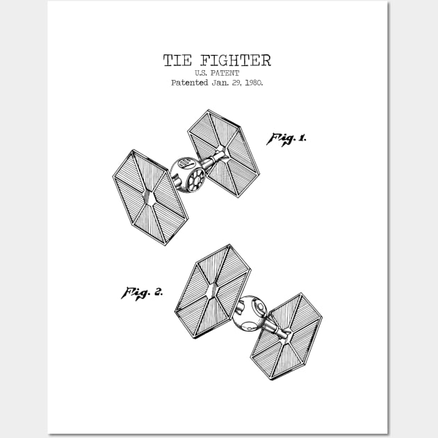 TIE FIGHTER patent Wall Art by Dennson Creative